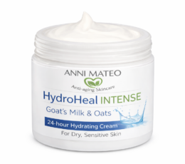 Moisturising dry skin cream with goat’s milk and oats by Anni Mateo