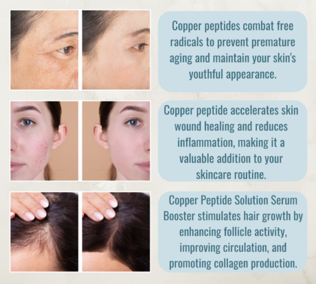 copper peptide serum booster for skin and hair front - what it does