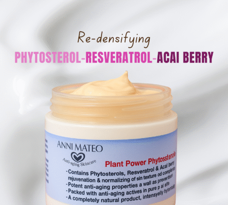Re-densifying phytoestrogen cream with phytosterol resveratrol and acai berry