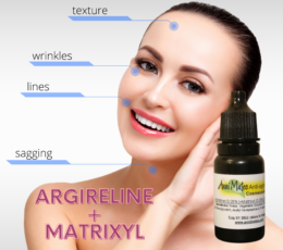 Argireline and Matrixyl anti-aging peptide solution for DIY skincare