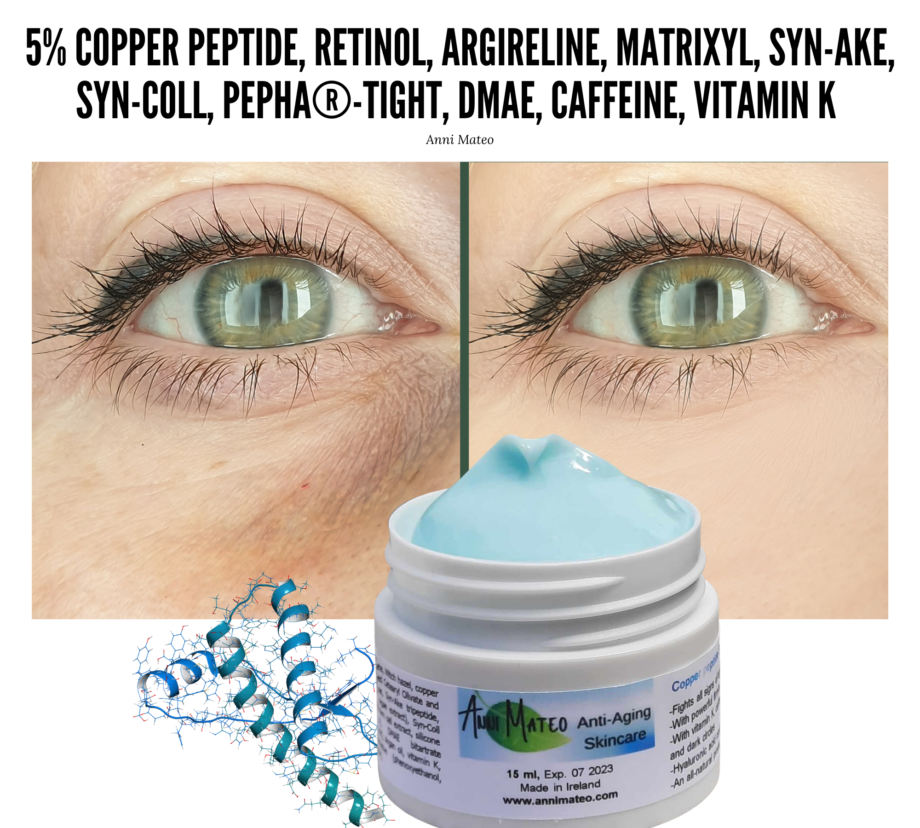 Advanced Luxe Eye Cream 5 Copper Peptide, Retinol & Hyaluronic Acid
